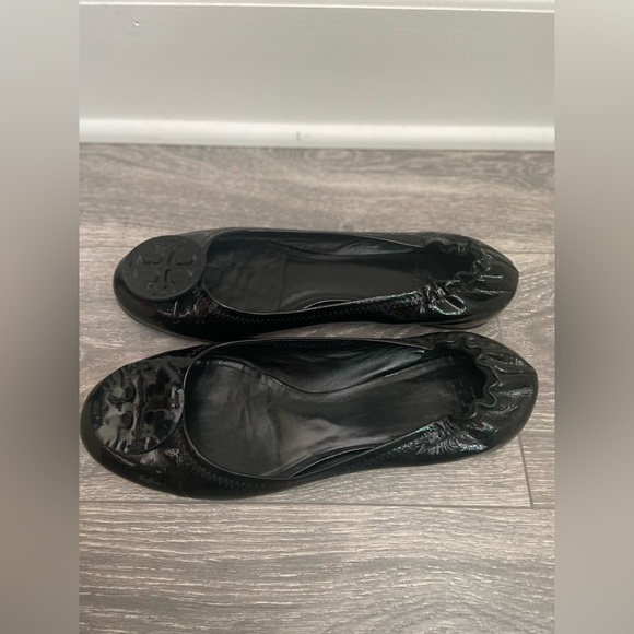 Tory Burch Minnie Travel Ballet Flats Black Patent Leather Women’s Size 11 - Picture 11 of 12